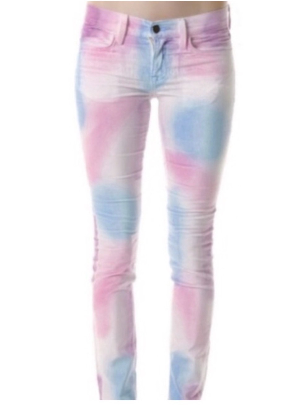 Nwt Wildfox Marianne Pant In Skinny Magic “In My Mind “ Pastel Multicolor Velvet